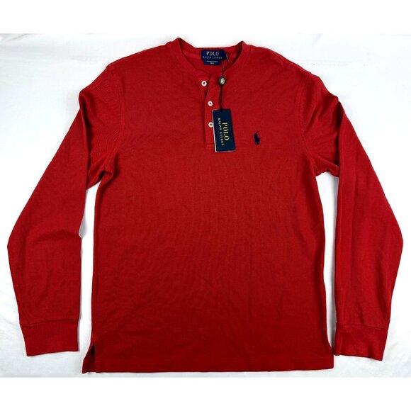 NWT Polo Ralph Lauren Featherweight Mesh Henley Long Sleeve Shirt Size Small - Picture 1 of 7
